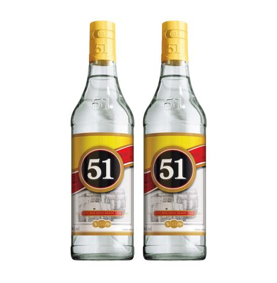 Imagem de Kit Cachaça 51 Pirassununga 965ml 2 unidades