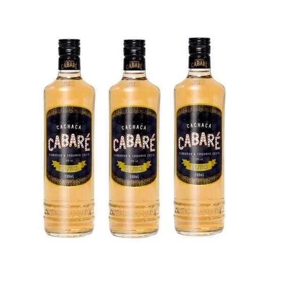 Imagem de Kit Cachaça Cabaré Ouro Dom Tápparo 700Ml 3 Unidades