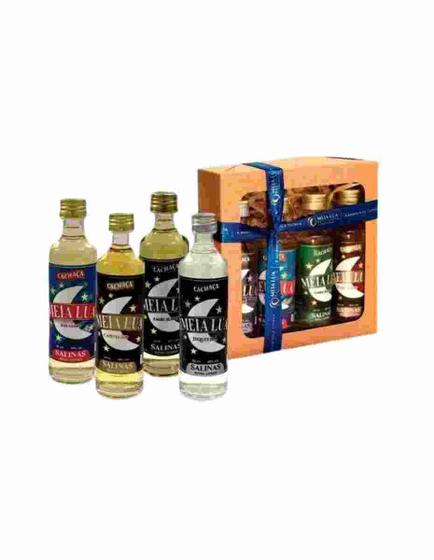 Imagem de Kit Cachaça Meia Lua 4x50ml