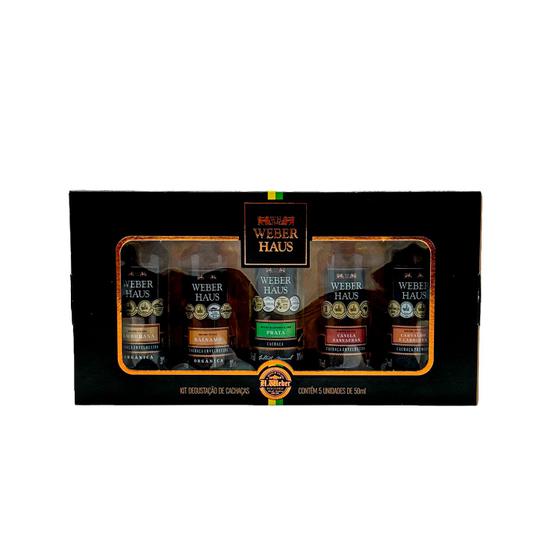 Imagem de Kit Cachaça Weber Haus com 5 Miniaturas de 50ml