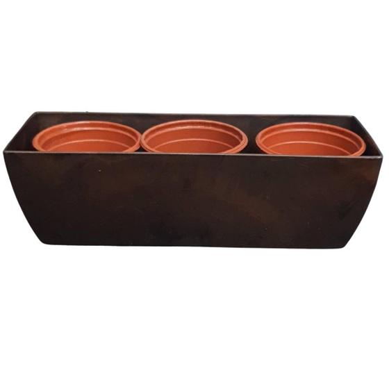 Imagem de Kit Cachepô Jardineira Elegance com 3 Vasos Comum NUTRIPLAN