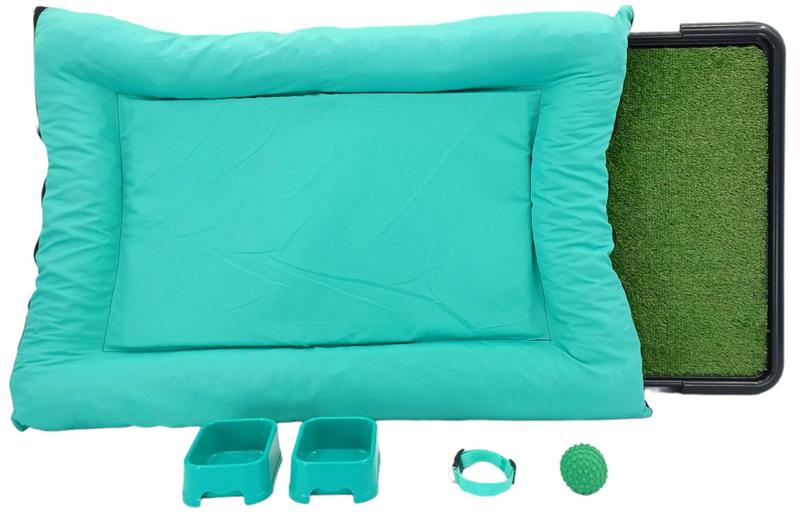 Imagem de Kit Cachorro Cama Futon Colchonete Sanitário Grama Grande