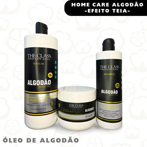 Imagem de Kit Cachos Algodão Shampoo - Máscara - Creme Pentear 1l The Class