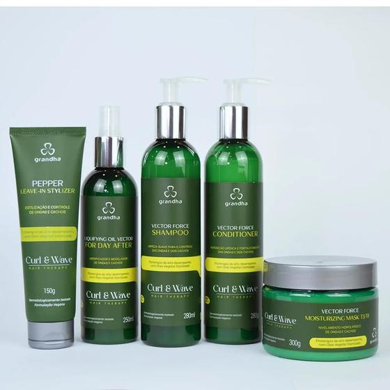 Imagem de Kit Cachos e Crespos Vector Force Curl & Wave Hair Therapy