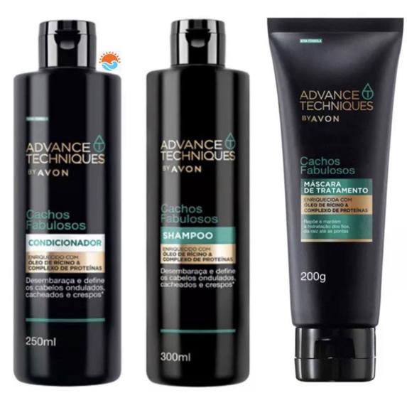 Kit Cachos Fabulosos Advance Techniques Avon Shampoo + Condicionador ...