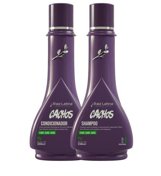 Imagem de Kit Cachos Shampoo Condicionador 250ml Raiz Latina 