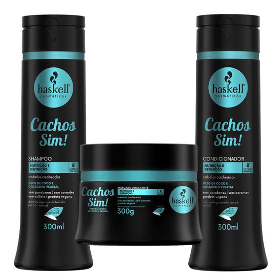 Imagem de Kit Cachos Sim Haskell Shampoo e Condicionador + Máscara 300g