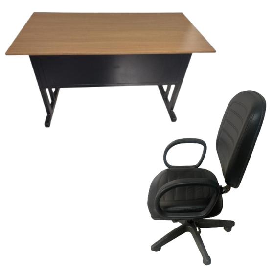 Imagem de Kit Cadeira Presidente Escritorio + Mesa estudos escritório