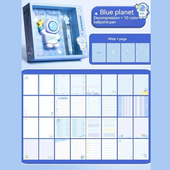Imagem de Kit Caderno com Squishy com Caneta 10 cores Capa acolchoada