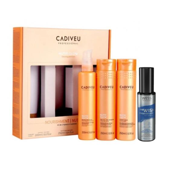 Imagem de Kit Cadiveu 3 Produtos Nutri Glow  + Wess We Wish 50ml