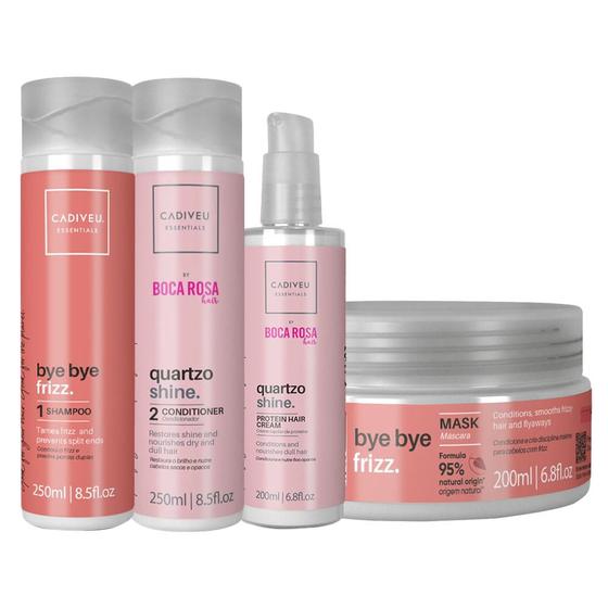 Imagem de Kit Cadiveu Boca Rosa Cond+Proteína+Bye Bye Frizz Sh+Másc