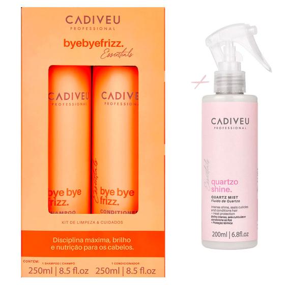 Imagem de Kit Cadiveu Bye Bye Frizz 250ml + Fluído Quartzo Shine Mist