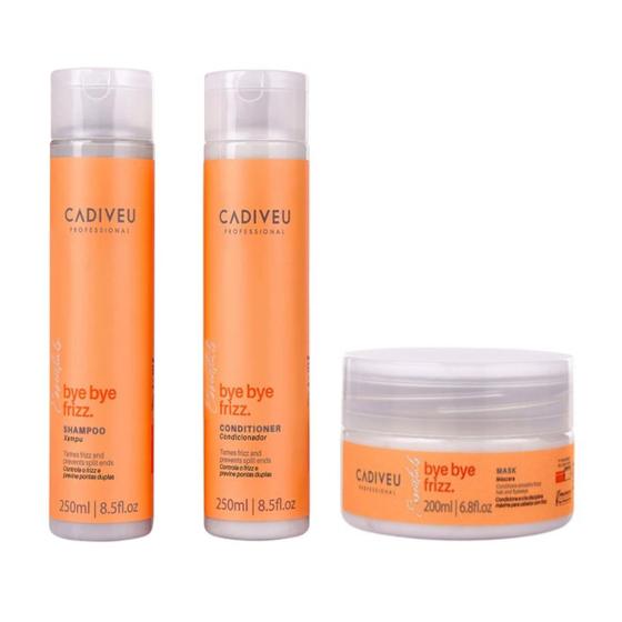 Imagem de Kit Cadiveu Bye Bye Frizz Sh. 250ml+Cond. 250ml+Mask 200ml