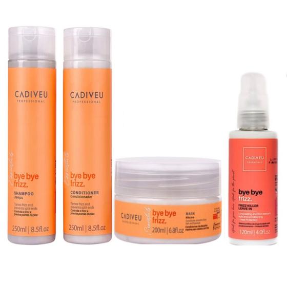 Imagem de Kit Cadiveu Bye Bye Frizz Sh+Cd 250ml+Mask 200ml+Leave 120ml