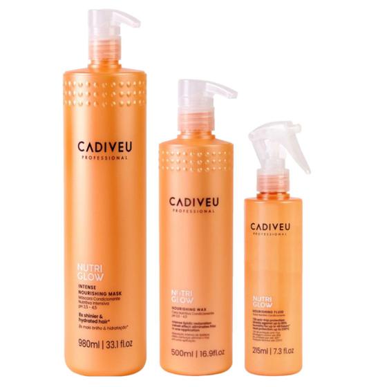 Imagem de Kit Cadiveu Nutri Glow Mask980ml+Cera500ml+Leave-in Nut215ml