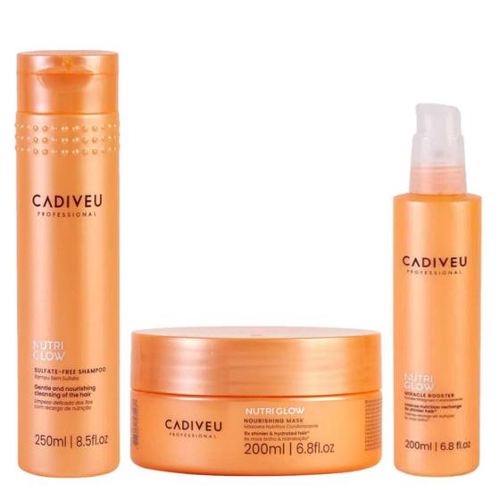 Imagem de Kit Cadiveu Nutri Glow Sh 250ml + Mask 200ml + Booster 200ml