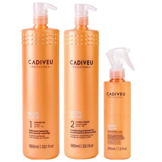 Imagem de Kit Cadiveu Nutri Glow SH 980ml+CD 980ml+Leave-in Nut. 215ml