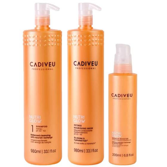 Imagem de Kit Cadiveu Nutri Glow Sh + Mask 980ml + Booster 200ml