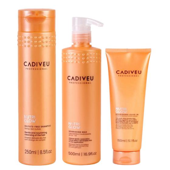 Imagem de Kit Cadiveu Nutri GlowSh250ml+Cera Nutri 500ml+Leave-in150ml