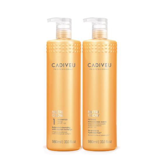 Imagem de Kit Cadiveu Professional Nutri Glow Shampoo e Máscara Litro (2 produtos)