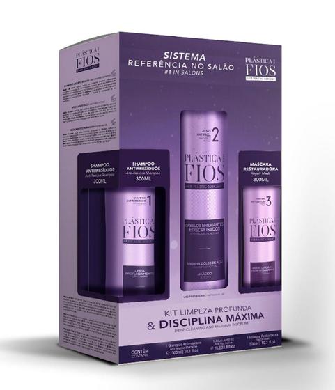 Kit Cadiveu Professional Plástica Dos Fios Ativo 1L + Shampoo E Máscara ...