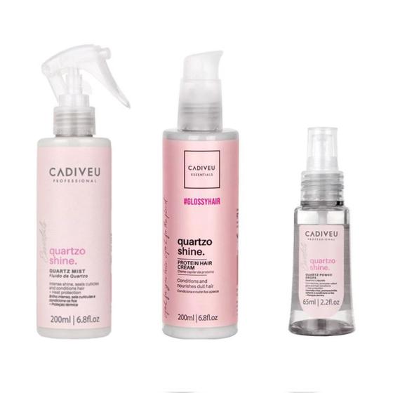 Imagem de Kit Cadiveu Quartzo Shine Fluido + Proteína 200ml +Óleo 65ml