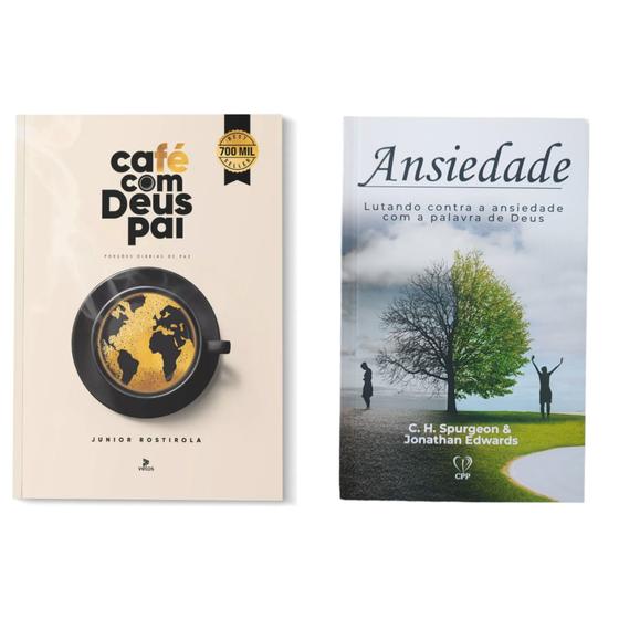 Imagem de Kit Café com Deus Pai 2024 porções diárias de paz e Livro ansiedade aprenda a lutar contra a ansiedade - Editora Vélos