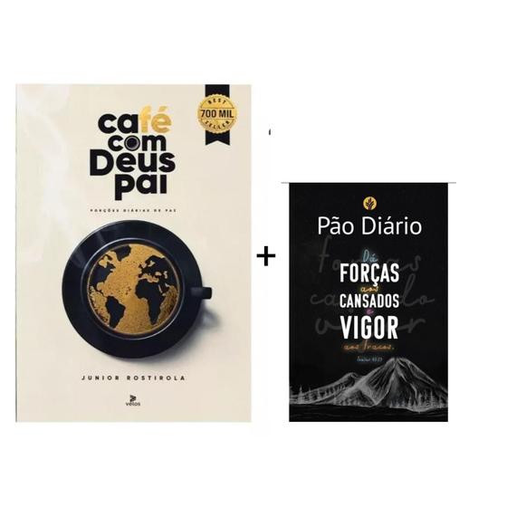 Imagem de Kit Café com Deus pai porções diárias de paz E Devocional pão diário força aos cansados e vigor aos fracos