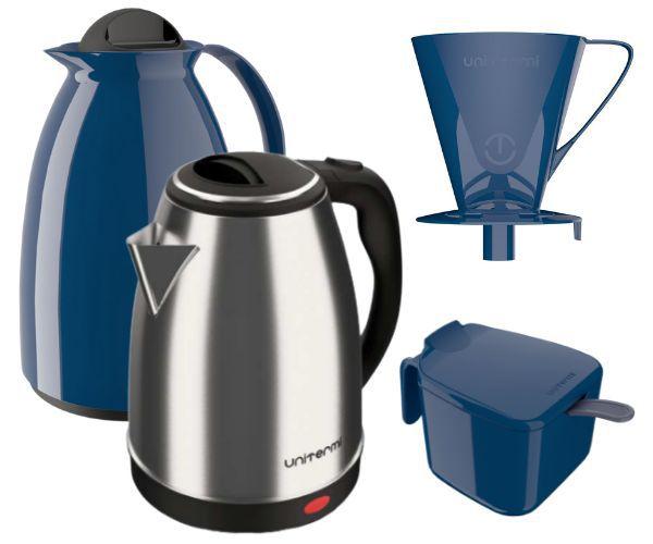 Kit Café Completo 1 Chaleira Elétrica Unitermi 110v 1 Kit Com Garrafa Filtro E Açucareiro Menor preço em Kit Café Completo 1 Chaleira Elétrica Unitermi 110v 1 Kit Com Garrafa Filtro E Açucareiro