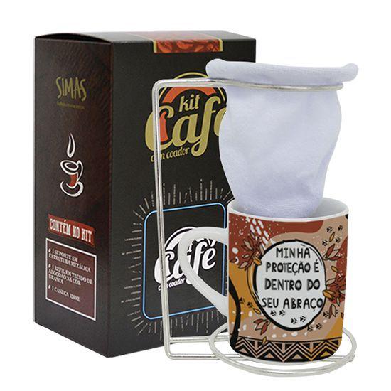 Imagem de Kit Café Mãe Leoa Coador e Caneca 120ml - Simas