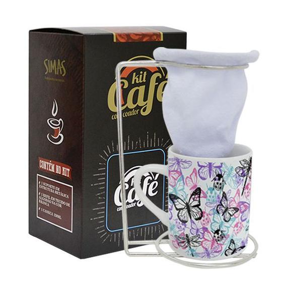 Imagem de Kit Café Mix de Insetos Coador e Caneca 120ml - Simas