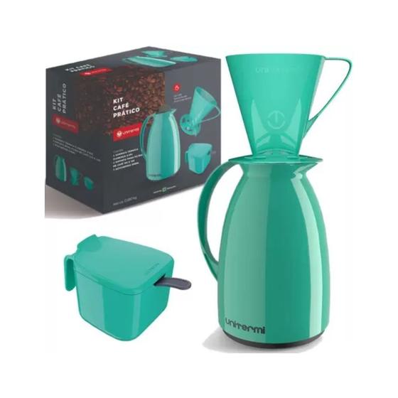 Kit cafe pratico com garrafa termica e açucareiro unitermi Garrafa Térmica Magazine Luiza