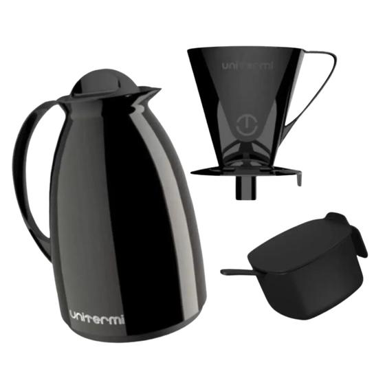 Kit Cafe Pratico Unitermi Com Garrafa Termica Com AlÇa 350ml Conjunto de Utensílios Magazine
