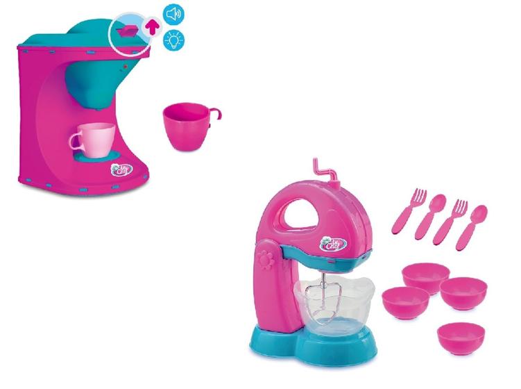 Imagem de Kit Cafeteira Batedeira Le Chef Infantil C/ Som Luz Usual Brinquedos