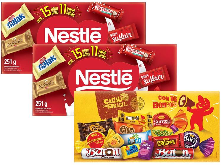 Kit Caixa de Bombom Nestlé Especialidades 251g Menor preço em Kit Caixa de Bombom Nestlé Especialidades 251g
