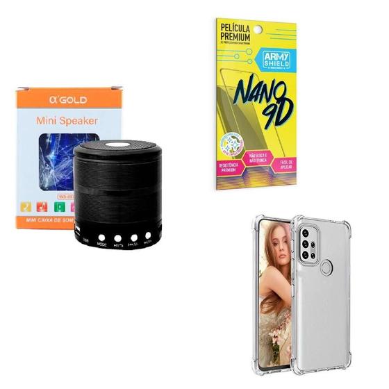 Imagem de Kit Caixa De Som + Capinha Motorola G20 + Película 9D