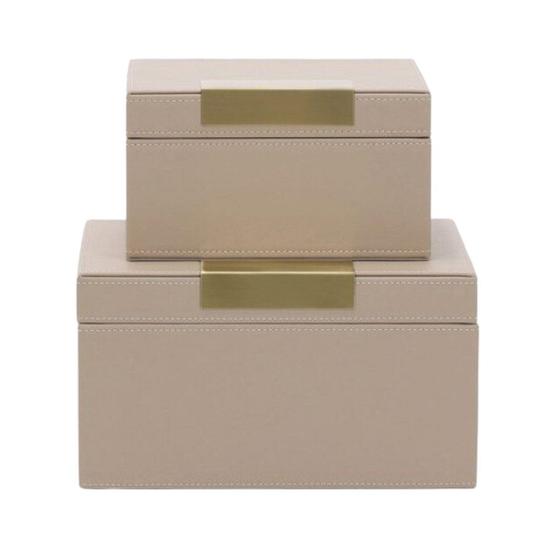 Imagem de Kit Caixa em MDF com Revestimento em PU - BEGE