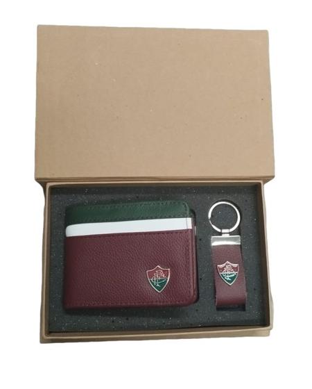 Imagem de Kit Caixa Fluminense Carteira + Chaveiro- Tricolor