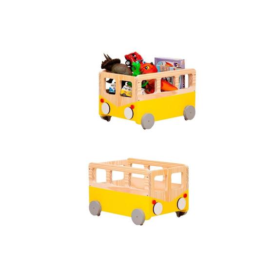 Imagem de Kit Caixas De Brinquedos Kombinha, Guarda Brinquedos, Livros