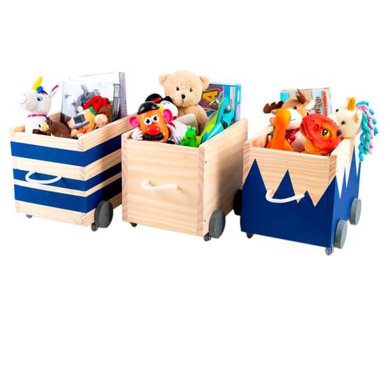 Imagem de Kit Caixotes Toy Box, Organizador De Brinquedos Montessori