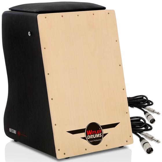 KIT Cajón Eletroacústico Witler Drums 02 Cabos Cajon Magazine Luiza