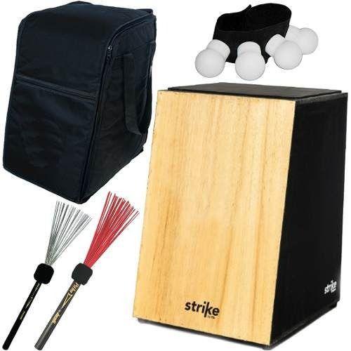 Kit Cajon Fsa Acústico 12 Fios Strike Series Sk1000 Natural Cajon