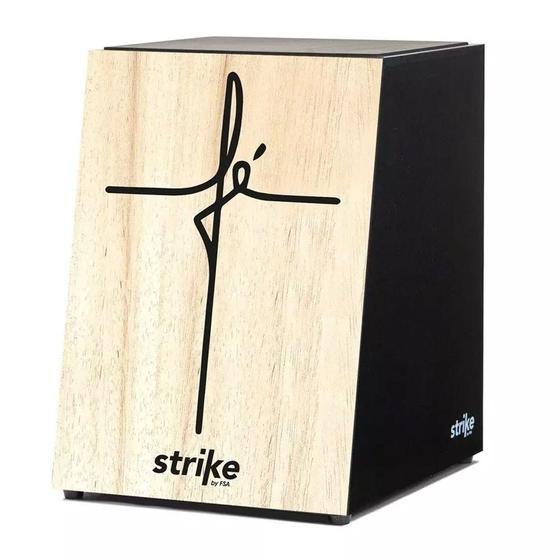 Imagem de Kit Cajon Fsa Strike Fé Jesus Deus Acústico Capa Vassourinha