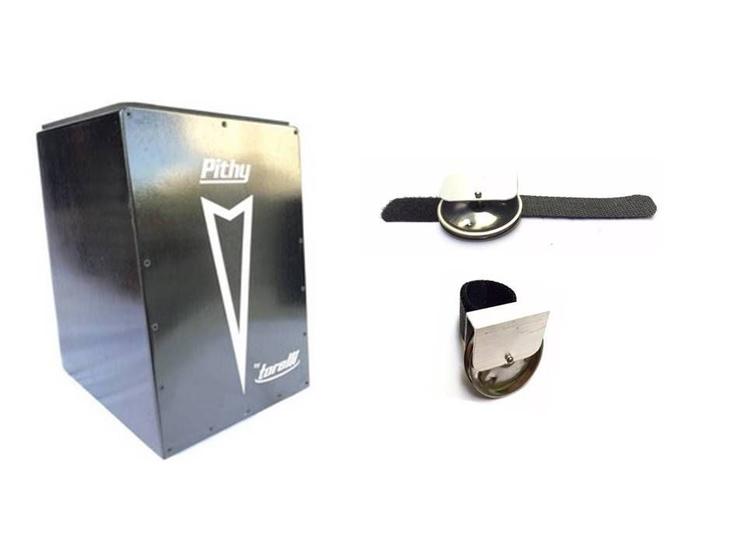 Kit Cajon Pithy By Torelli Inclinado Com Captação TP108 + Chimbal de