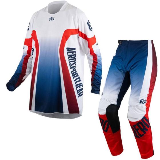 Imagem de Kit Calça + Camisa ASW Image Way 2024 Branco/Azul