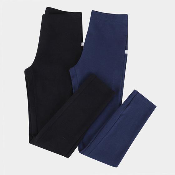 Imagem de Kit Calça Legging Infantil Hering Menina - 2 Peças