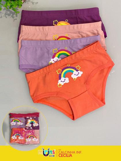 Imagem de Kit Calcinha Infantil Cecília 4 unidades - Êxito Lingerie