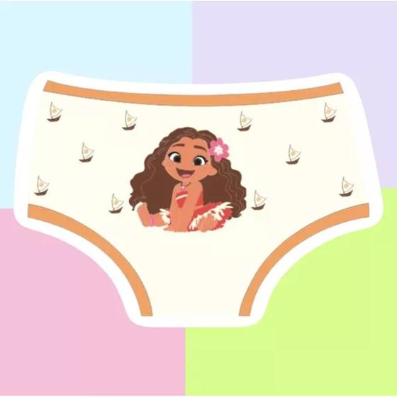 Imagem de Kit calcinhas infantis Moana 3 peças