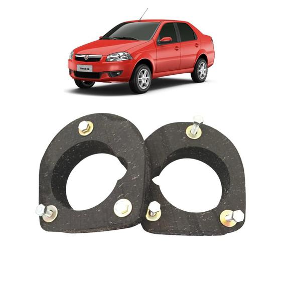 Imagem de Kit Calço De Mola Dianteiro E Traseiro 5cm FIAT SIENA