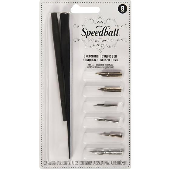 Imagem de Kit Caligrafia Sketching Speedball com 8 Peças